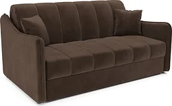 Прямой диван Мебель-АРС Давос ППУ 140x200 см M2-109-7 (велюр молочный шоколад НВ-178/13)