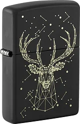 Зажигалка Zippo Deer Black Matte 48385 Зажигалка Zippo Deer Black Matte 48385