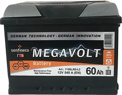 Автомобильный аккумулятор Megavolt 12V +R (60Ah) Автомобильный аккумулятор Megavolt 12V +R (60Ah)