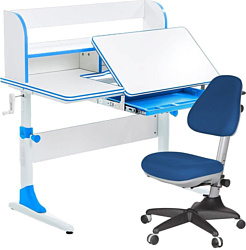 Anatomica Study-100 Lux + органайзер с синим креслом KD-2 (белый/голубой)
