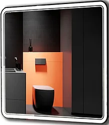 Зеркало Пекам  Marta2-80х90dcl (сенсор на взмах руки/часы)