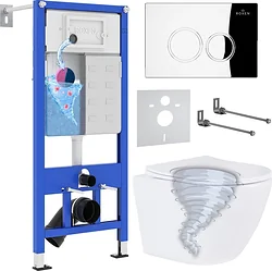 Унитаз Roxen Antares Tornado Long в комплекте с инсталляцией StounFix Dual Fresh 6 в 1 868426 (кнопка: хром глянцевый глянцевая) Унитаз Roxen Antares Tornado Long в комплекте с инсталляцией StounFix Dual Fresh 6 в 1 868426 (кнопка: хром глянцевый глянцевая)