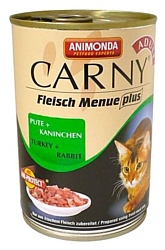 Animonda Carny Fleisch Menue plus Adult для кошек с индейкой и кроликом (0.4 кг) 1 шт.