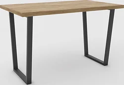 Кухонный стол Hype Mebel Трапеция 125x75 (черный/дуб галифакс олово)