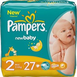 Pampers New Baby 2 Mini (3-6 кг) 27шт