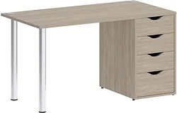 Стол для работы Riva Home Office VR.SP-3-138.4 Silver (дуб аттик)