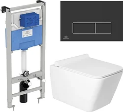Унитаз Saniteco KW-9004W в комплекте с инсталляцией + R020467 + R0121A6 Унитаз Saniteco KW-9004W в комплекте с инсталляцией + R020467 + R0121A6