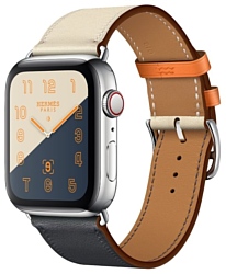 Apple Watch Herms Series 4 GPS + Cellular 44mm Stainless Steel Case with Swift Leather Single Tour
