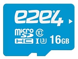 e2e4 Ultimate microSDHC Class 10 UHS-I U3 90 MB/s 16GB + SD adapter