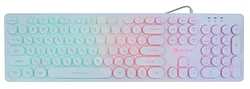 Клавиатура Oklick 420MRL slim Multimedia LED White USB