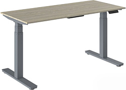 Стол для работы WellDesk Uplift с эл. приводом 2-х мотор. 28 (ясень шимо 454 SWN/серый)