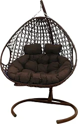 M-Group Для двоих Люкс 11510205 (коричневый ротанг/коричневая подушка)