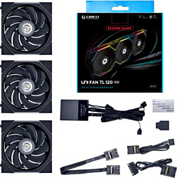 Lian Li Uni Fan TL 120 Reverse Triple Pack G99.12RTL3B.R0