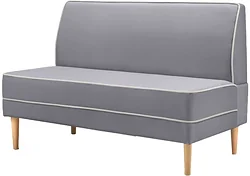 Прямой диван Mio Tesoro Бадди 1200 (Velutto 12/Velutto 01/натуральное дерево)