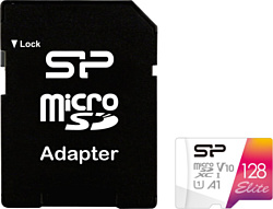 Silicon Power Elite microSDXC SP128GBSTXBV1V20SP 128GB + SD adapter
