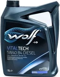 Моторное масло Wolf VitalTech 5W-40 B4 Diesel 5л