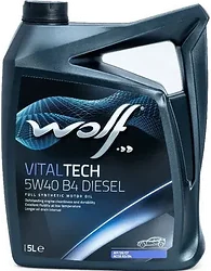 Моторное масло Wolf VitalTech 5W-40 B4 Diesel 5л