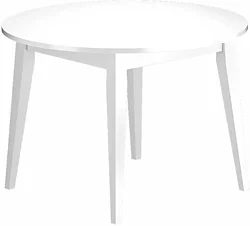 Кухонный стол Васанти плюс Партнер ПС-34 100-135x100 (белый глянец/белый)