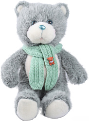 Milo Toys Little Friend Мишка с зеленым шарфом 9905656 (светло-серый)