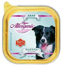 ARAS (0.195 кг) 1 шт. Hypo-Allergenic для собак - Страус, индейка и картофель