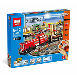 Lepin Cities 02039 Красный товарный поезд аналог Lego 3677