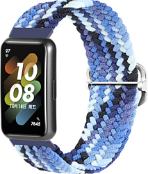 Ремешок Rumi Wick из плетеного нейлона для Huawei Band 7 (синий микс)