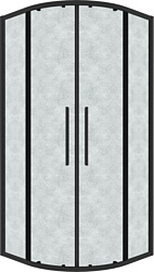 Душевой уголок Grossman Cosmo 80x80x195 301.K33.02.8080.21.02 (черный матовый/шиншилла стекло)