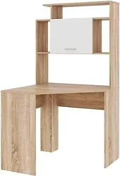 Стол для работы Памир ПКС-8 угловой (дуб сонома/белый глянец) Стол для работы Памир ПКС-8 угловой (дуб сонома/белый глянец)