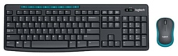 Набор клавиатуры и мыши Logitech Wireless Combo MK275 black-Blue USB