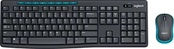 Набор клавиатуры и мыши Logitech Wireless Combo MK275 black-Blue USB Набор клавиатуры и мыши Logitech Wireless Combo MK275 black-Blue USB