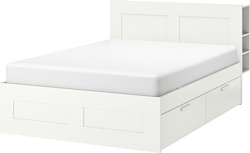 Ikea Бримнэс 200x140 (4 ящика, белый, без основания) 692.107.22