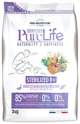 Flatazor (2 кг) Pure Life Sterilized 8+ With Duck And White Fish