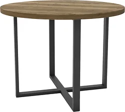 Кухонный стол Hype Mebel Раунд раздвижной 100x100 (черный/дуб галифакс олово) Кухонный стол Hype Mebel Раунд раздвижной 100x100 (черный/дуб галифакс олово)