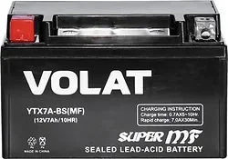 Аккумулятор для мотоцикла VOLAT YTX7A-BS(MF) L+ (7Ah) Аккумулятор для мотоцикла VOLAT YTX7A-BS(MF) L+ (7Ah)
