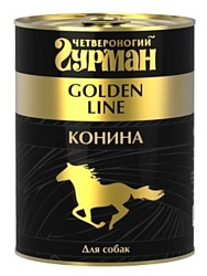 Четвероногий Гурман (0.34 кг) 12 шт. Golden line Конина натуральная в желе для собак