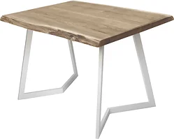 Кухонный стол Buro7 Уиллис 110 (с обзолом, дуб беленый/белый)