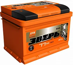 Автомобильный аккумулятор Зверь ZVEFB 77-З-L (77 А/ч)