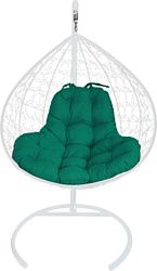 M-Group XL 11120104 (белый ротанг/зеленая подушка)