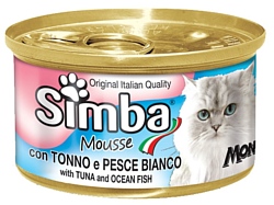 Simba Мусс для кошек с тунцом и океанической рыбой (0.085 кг) 24 шт.