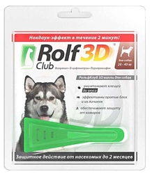 RolfСlub 3D капли от клещей и блох для собак 20-40 кг