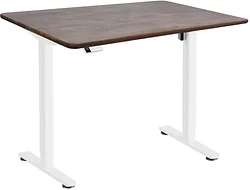 Стол для работы стоя ErgoSmart Wooden Electric Desk Slim 1300х750х27 мм (прямой край, дуб галифакс/белый)