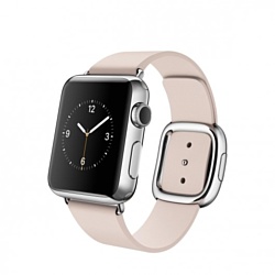 Apple Watch 38mm Stainless Steel with Soft Pink Modern Buckle (MJ372)