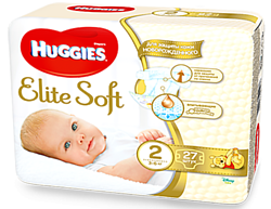 Huggies Elite Soft 2 (3-6 кг) 88 шт.