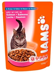 Iams Cat Pouch Adult with Salmon in Gravy (0.1 кг) 1 шт.