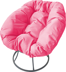 M-Group Пончик 12310308 без ротанга (серый/розовая подушка)