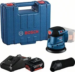 Эксцентриковая шлифмашина Bosch GEX 185-LI Professional 06013A5021 (с 1-м АКБ, кейс)