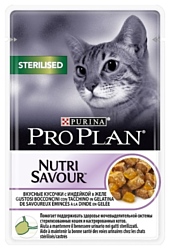 Purina Pro Plan (0.085 кг) 1 шт. NutriSavour Sterilised feline with Turkey in jelly
