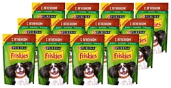 Friskies (0.085 кг) 24 шт. консервированный полнорационный для взрослых собак, кусочки с ягненком в подливе