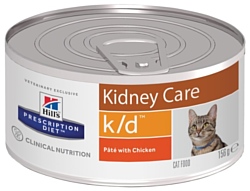 Hill's (0.156 кг) 12 шт. Prescription Diet K/D Feline Minced with Chicken canned