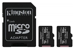 Kingston Canvas Select Plus microSDXC 2x64GB (с адаптером)